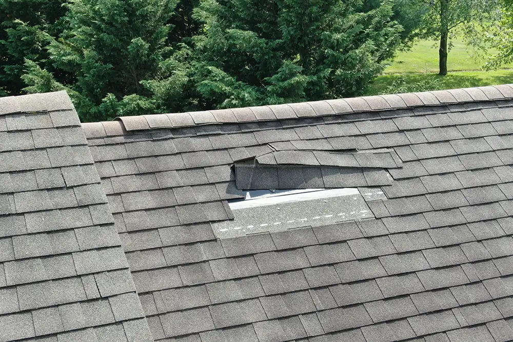roof-damage damaged roof